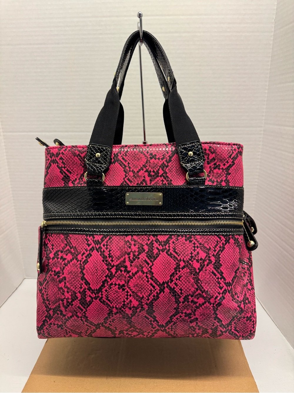 Samantha Brown Snake Embossed Metro Tote